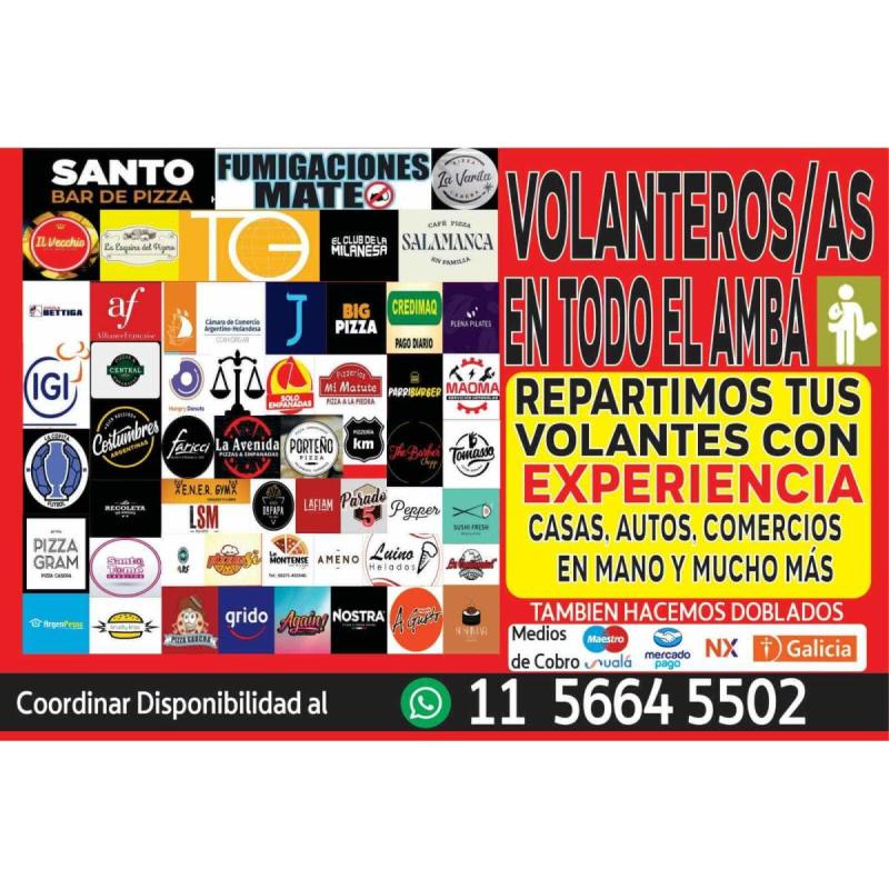 Volantero Volantera Reparto de Volantes