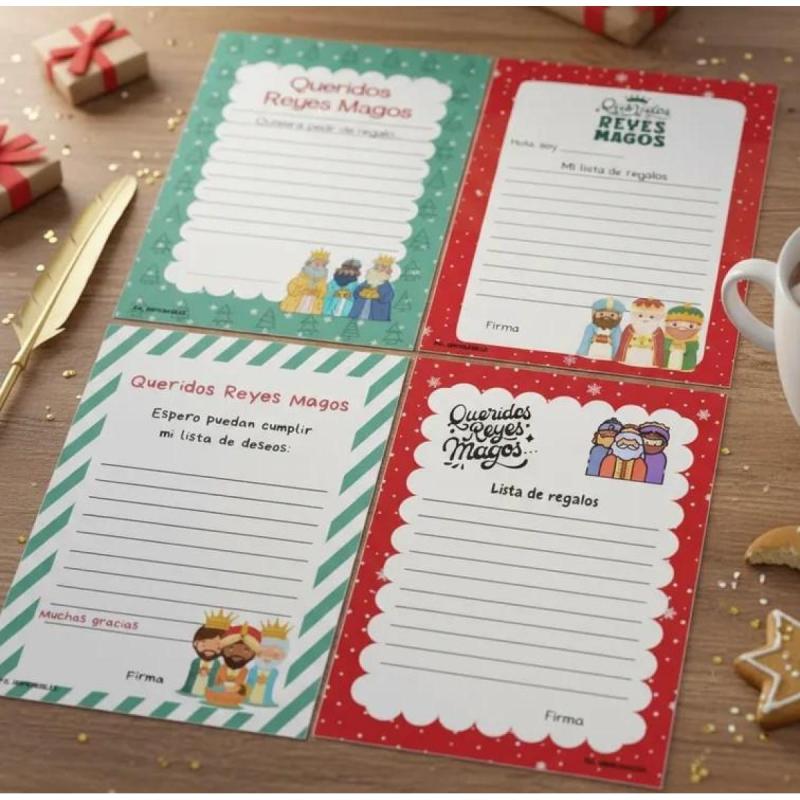 Reyes Magos Kit Imprimible - Cartas, Sobres Y Tags para regalos
