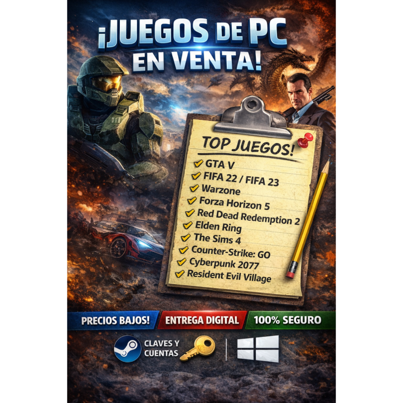 Vendo cuenta con juegos para pc