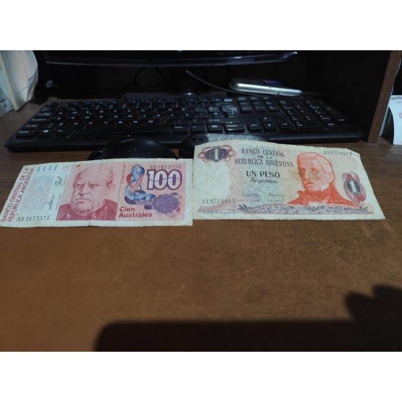 lote 4 billetes antiguos Argentina