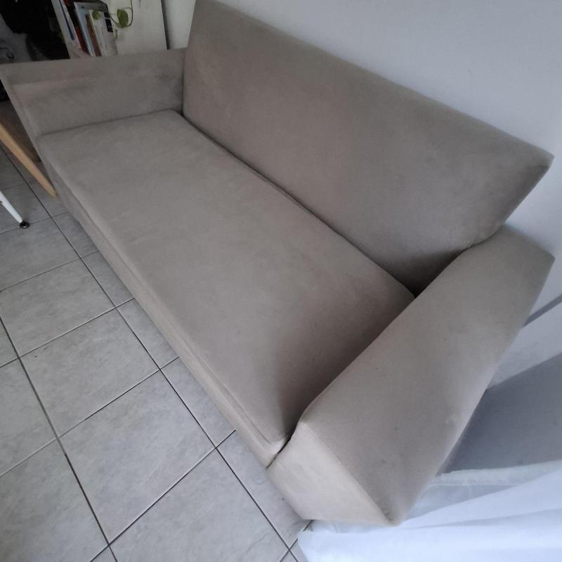 Sillón de pana gris – 2 cuerpos – Muy buen estado
