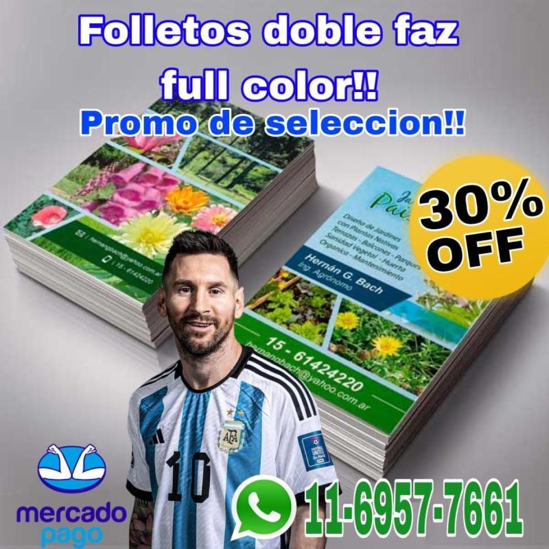 Folletos full color con diseño Gratis