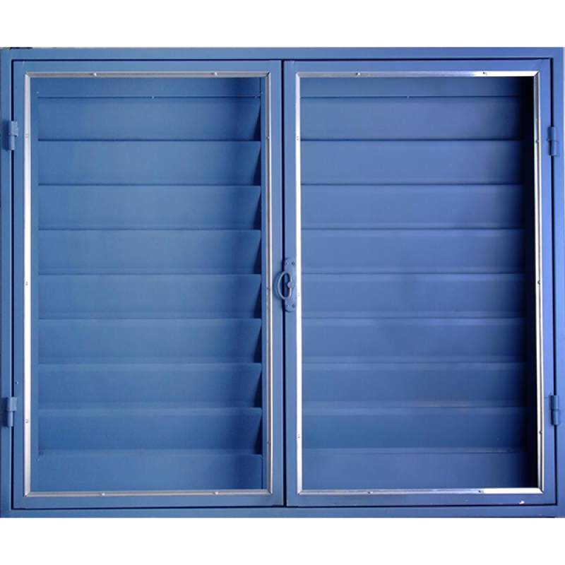 Ventanas En Chapa Con Postigos 100 x 100 cm.