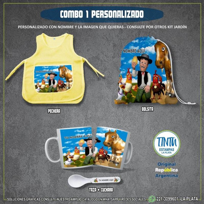 KIT JARDIN 4 PIEZAS Personalizados con tu diseño