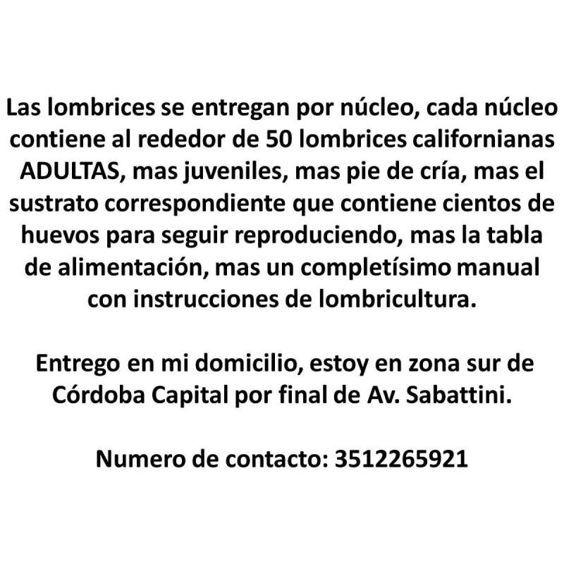 Lombrices Californianas Venta Por Nucleo - 4