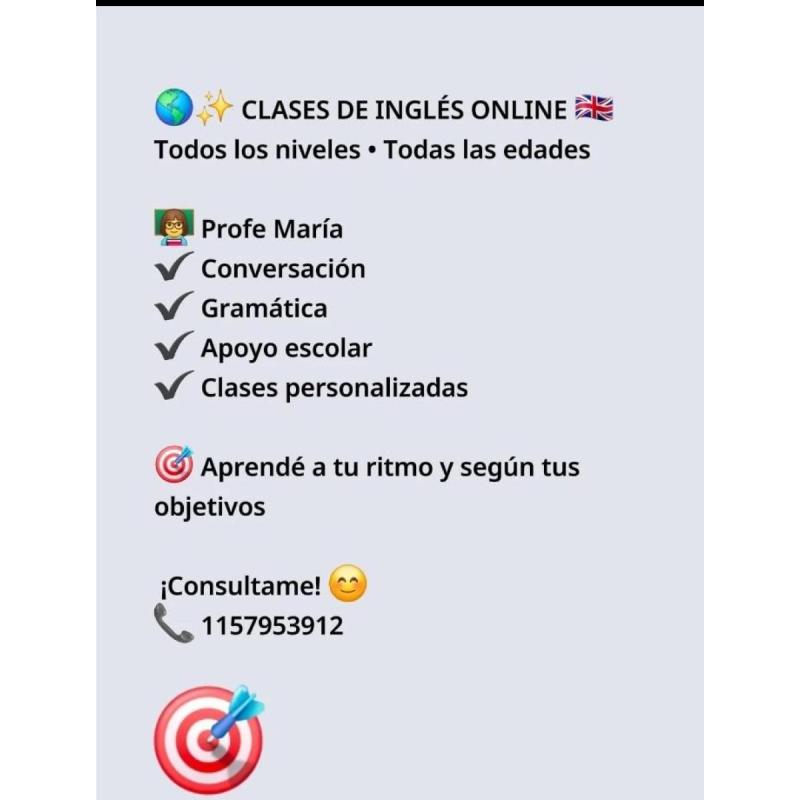 Clases inglés online(todos los niveles )
