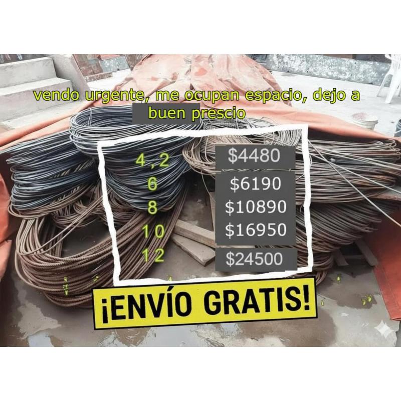 varillas de construccion, remato por mudanza