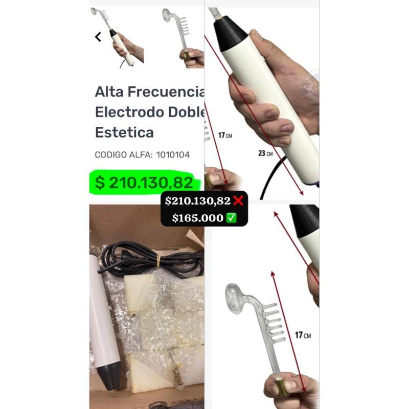 Alta Frecuencia Portatil Con Electrodo Doble Mini Neo Estetica