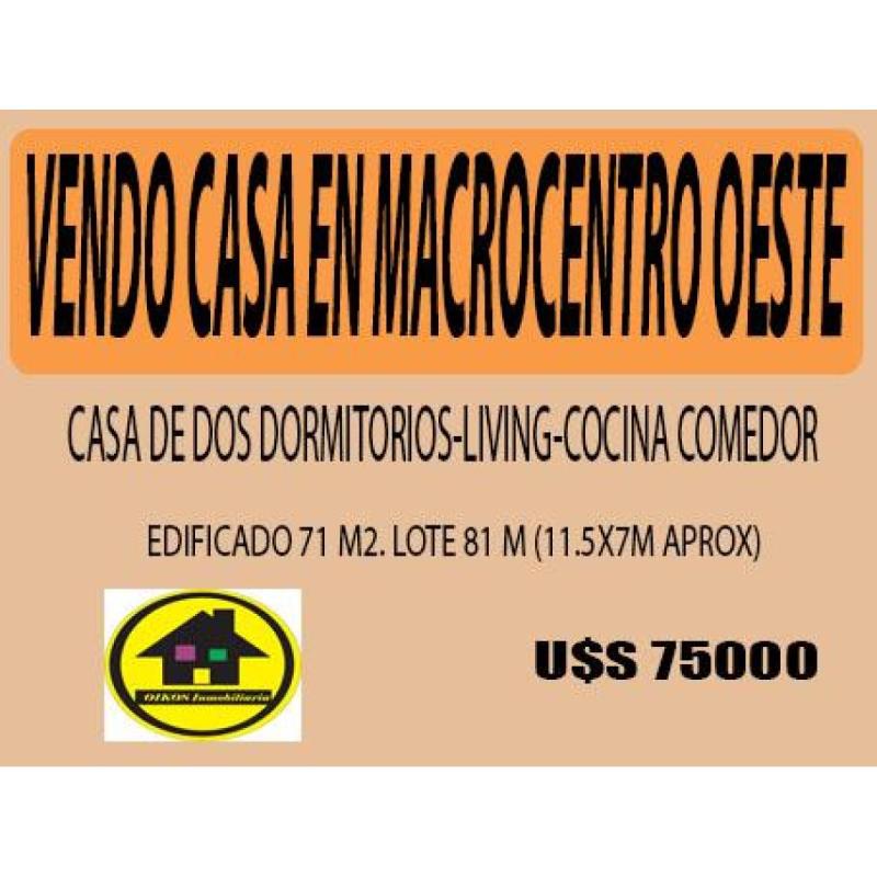 Vendo casa en macrocentro oeste
