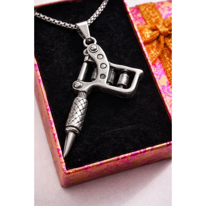 Collar Dije Maquina de Tatuaje Tatuador Tatto Completo