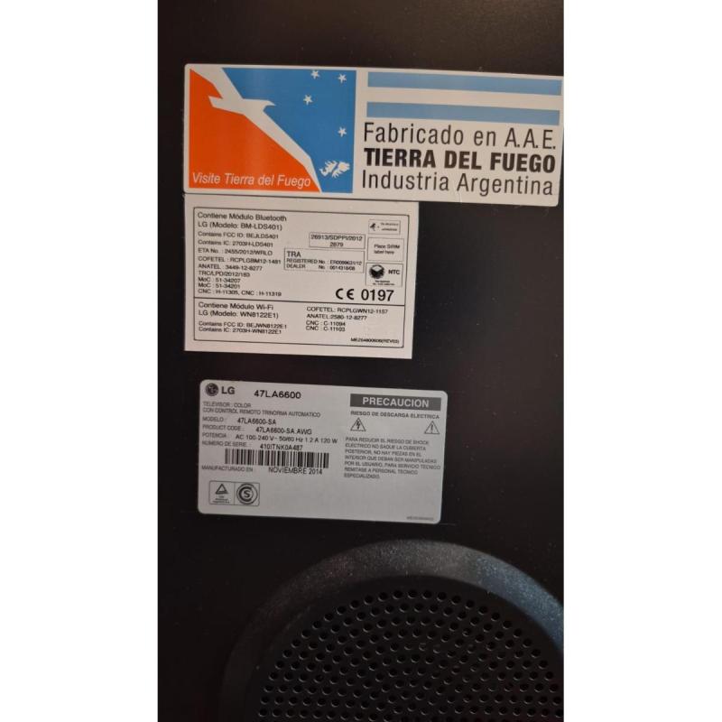 Tv lg 47 pulgadas funciona adaptador rca a hdmi $ 250.000.- - 2