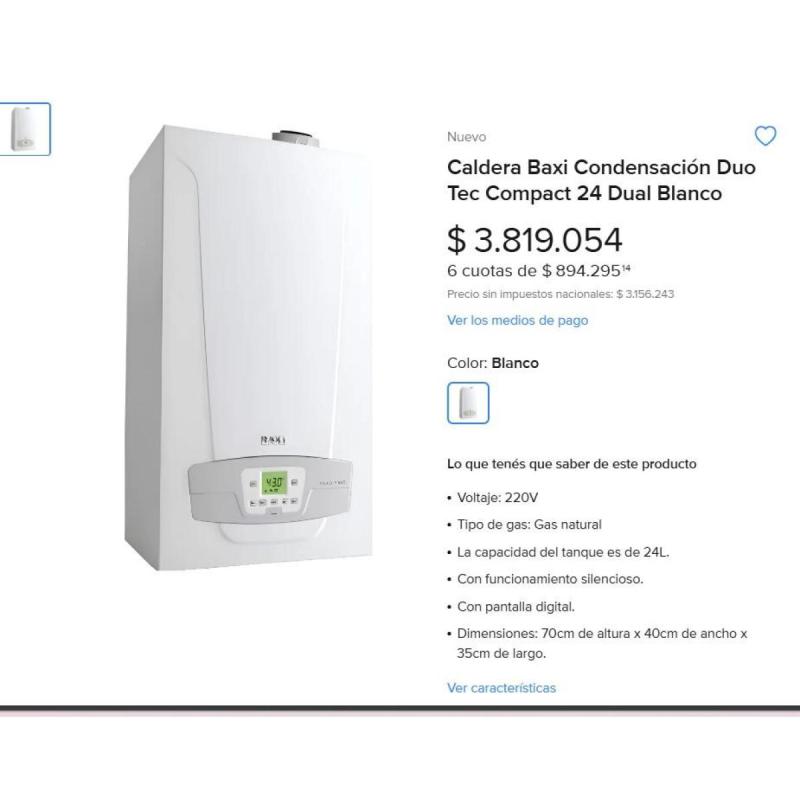 🔥 Caldera BAXI Duo Tec Compact 24 manfour – Gas Natural