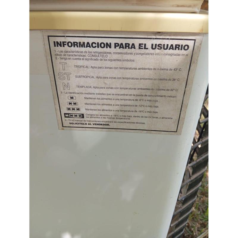 Vendo Freezer Gafa Eternity 117lts blanco - 5