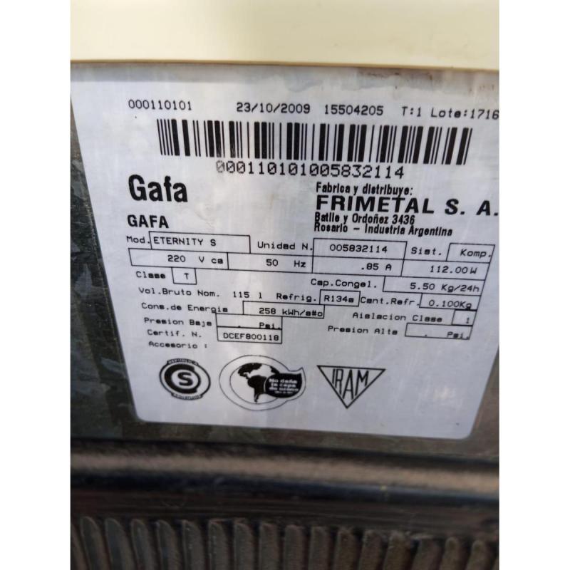 Vendo Freezer Gafa Eternity 117lts blanco - 7