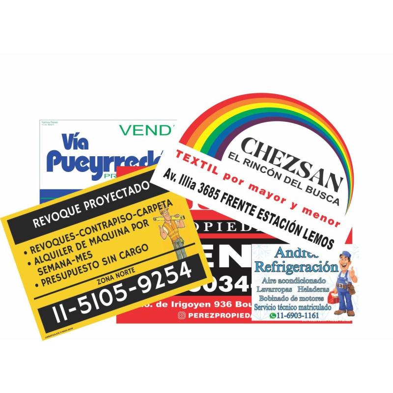 Carteles corrugados publicitarios