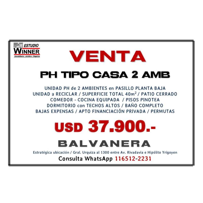 Venta ph 2 amb balvanera