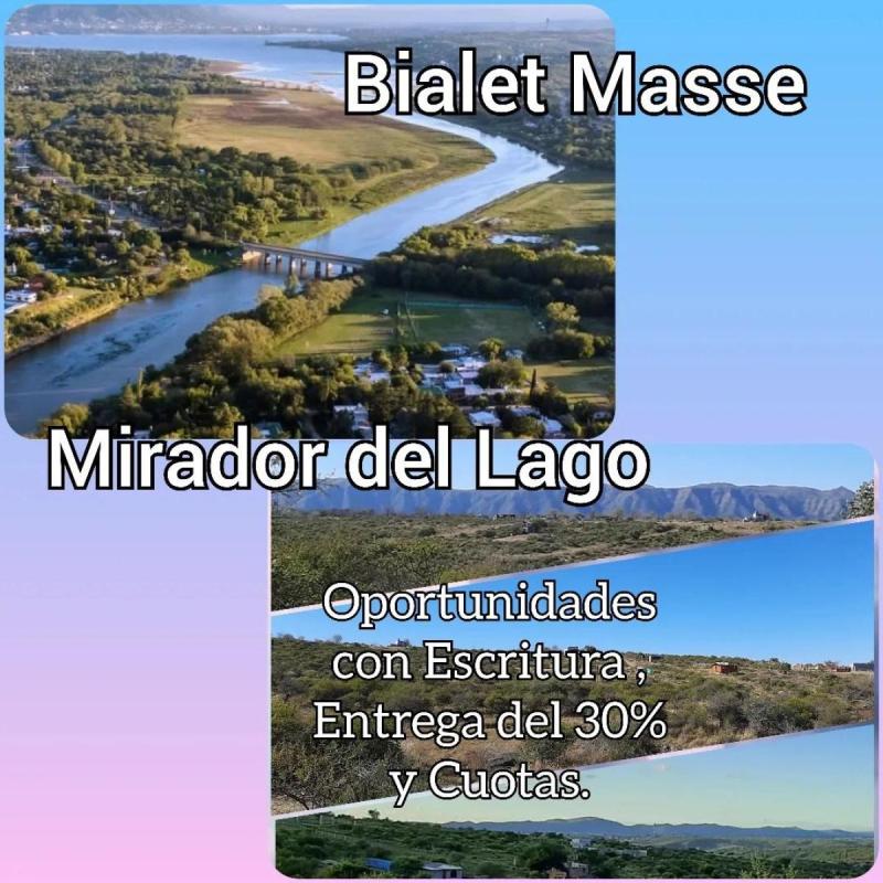 vendo lotes con escritura,facilidad de etrega y cuotas en Bialet Masse