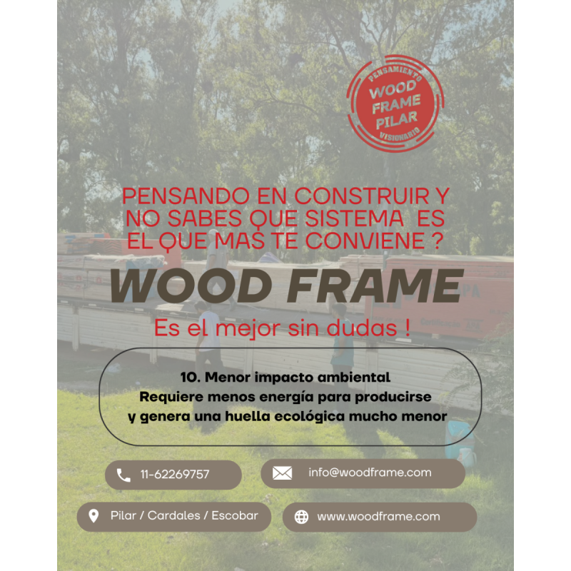 Construcciones en woodframe en Ruta 4