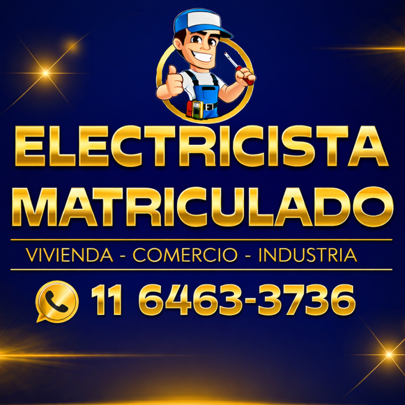 Electricista matriculado Lanús 1164633736