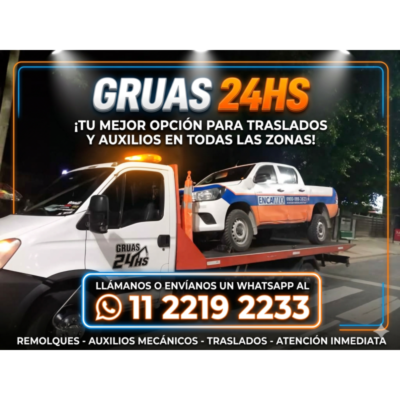 GrÚas// auxilio// remolques// 24hs traslados a todas las zonas - 4