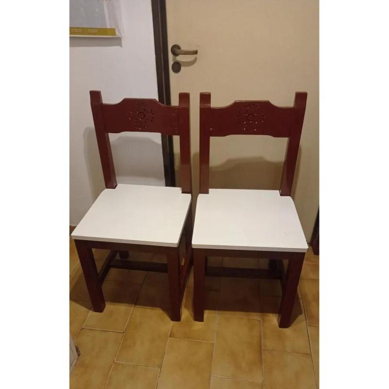 Sillas De Madera Para Comedor Y Cocina × 2