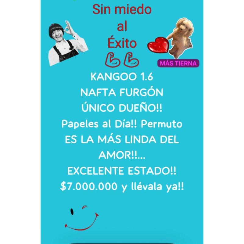 Kango Furgon 1.6 Nafta .Único Dueño Cero Uso!! Excelente Estado. Permuto/Cuotas
