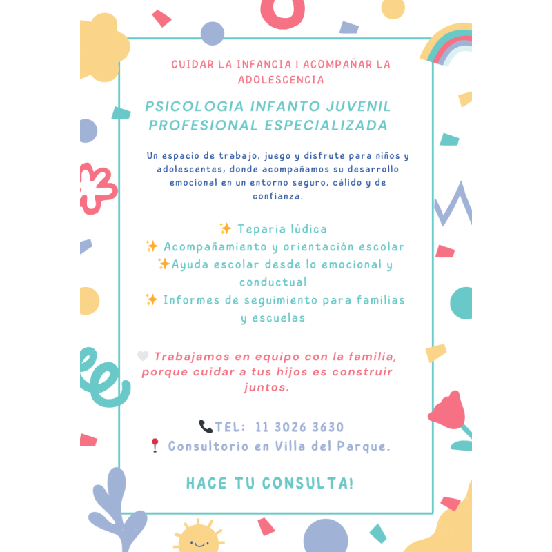 Psicologia Infato Juvenil | Cuidemos lo mas importante