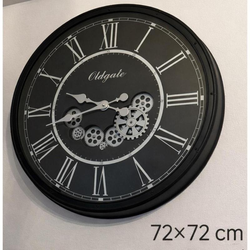 Reloj de Pared Gigante Vintage con Engranajes — 72 cm