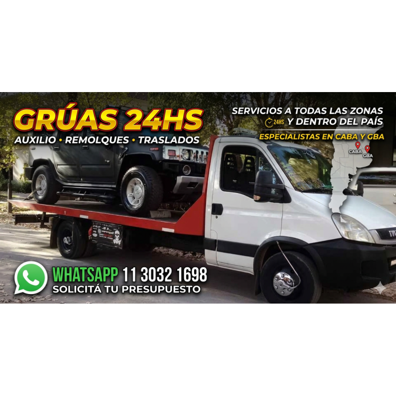 GrÚas planchas /// remolques /// traslados a corta y larga distancia