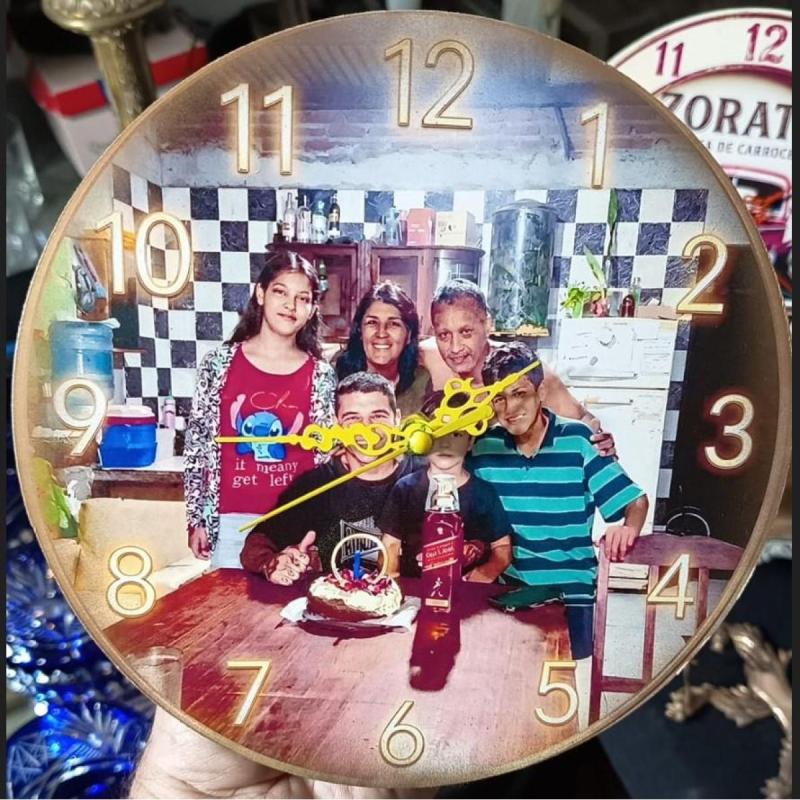 Reloj de pared mesa o escritorio personalizados fotos marca logo etc - 4