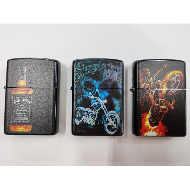 Encendedores a bencina tipo ZIPPO con motivos