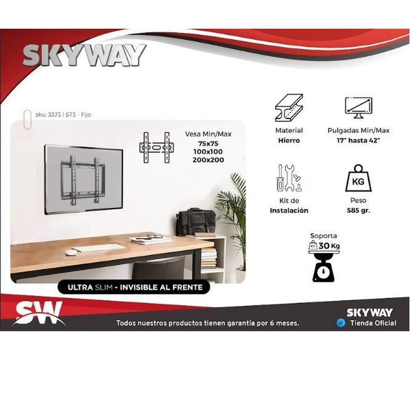 Soporte Tv Led Lcd Smart - Fijo Premium 23 a 42 Pulgadas - ST3 - 4/4