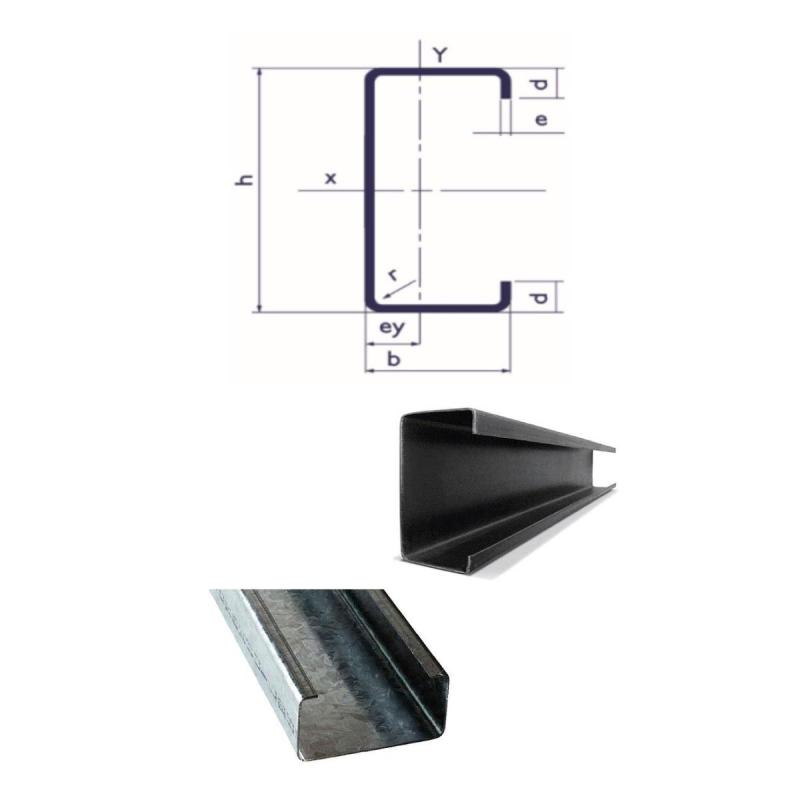 Perfil C Acero 140 X 60 X 20 X 2.0 mm Largo 12 Mts