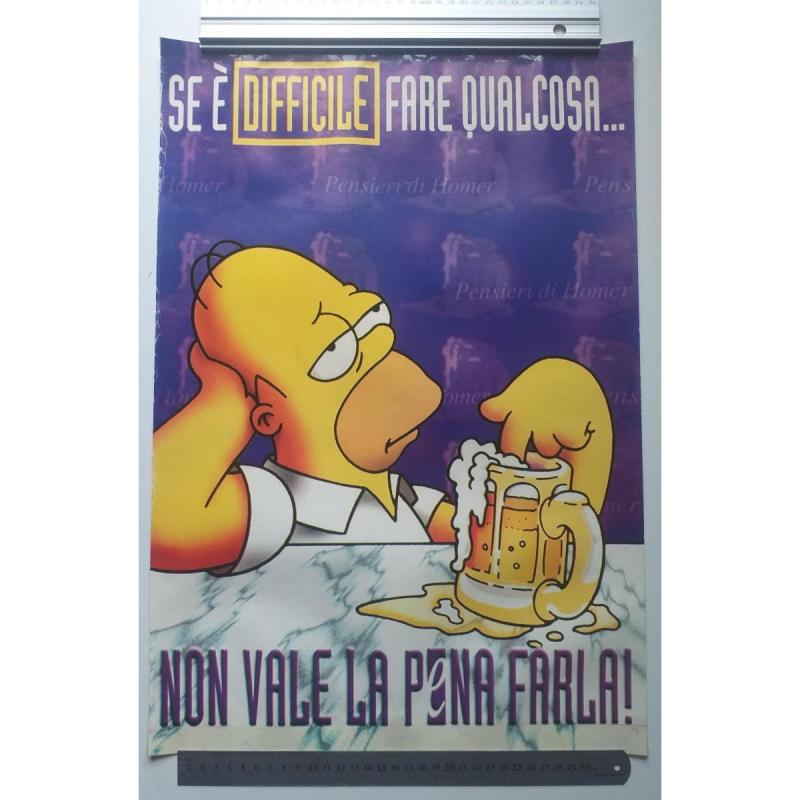 Antiguo Afiche Homero Simpson - 37 cm x 54 cm