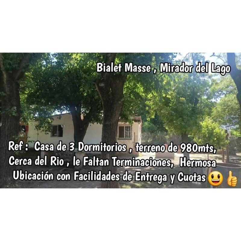 vendo casa de 3 dormitorios con un terreno de 980mts
