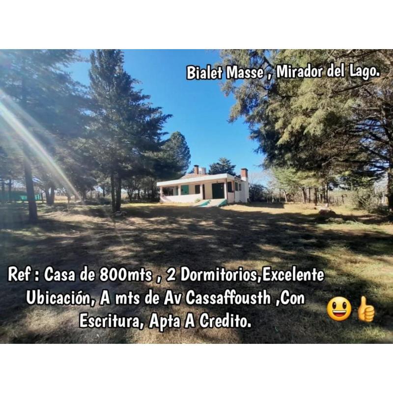vendo casa de 2 dormitorio con 800mts