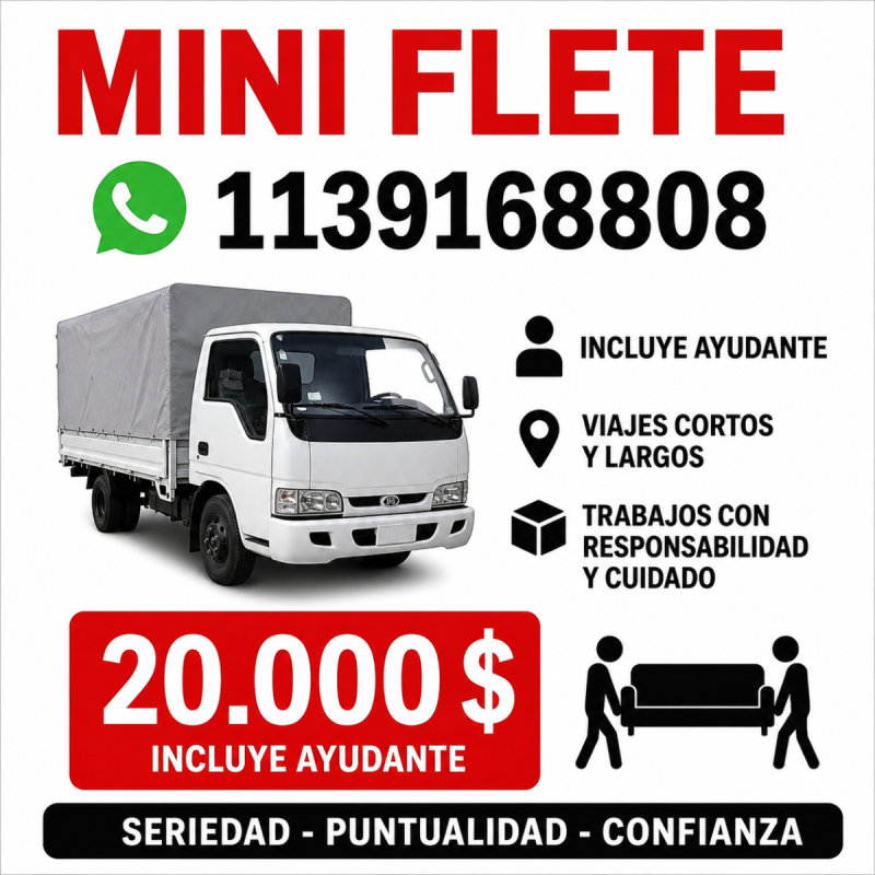 Mini flete zona capital