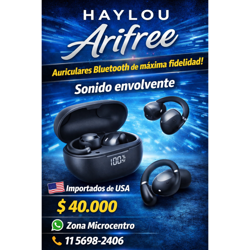 Auriculares Bluetooth HAYLOU Airfree Nuevos Importados