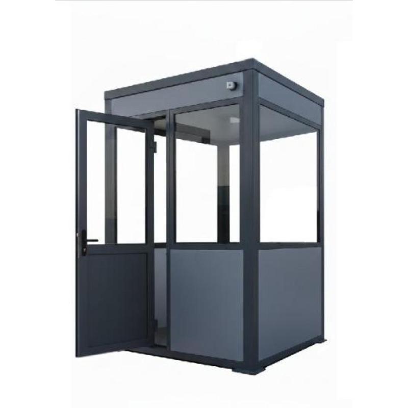 Cabina de vigilancia de chapa con ventanas