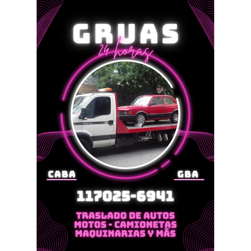 Gruas en Morón las 24 horas - Traslados en CABA y GBA
