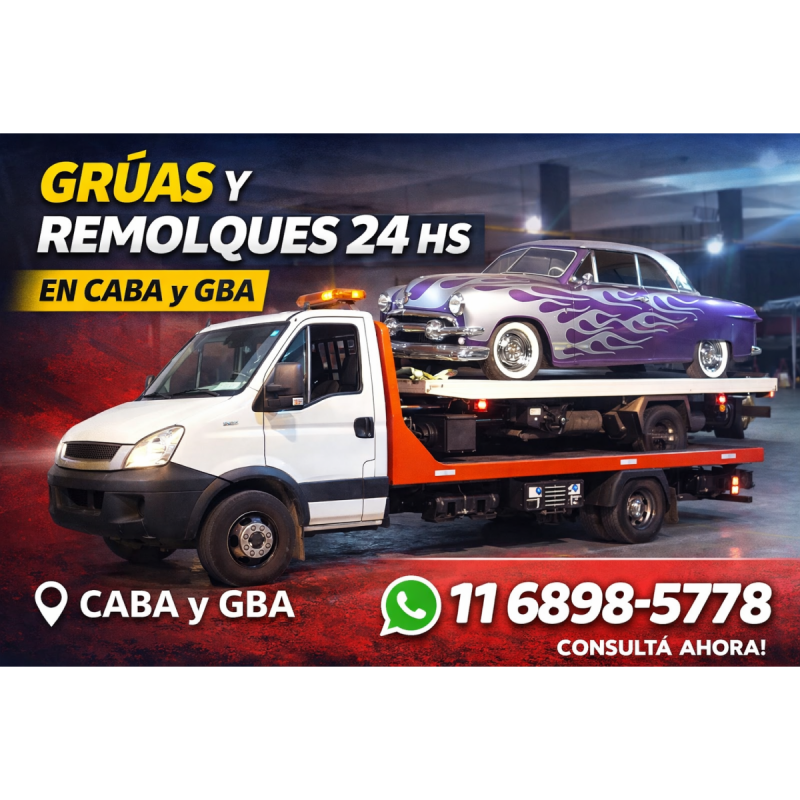 Gruas en Haedo las 24 horas - Traslados en CABA y GBA