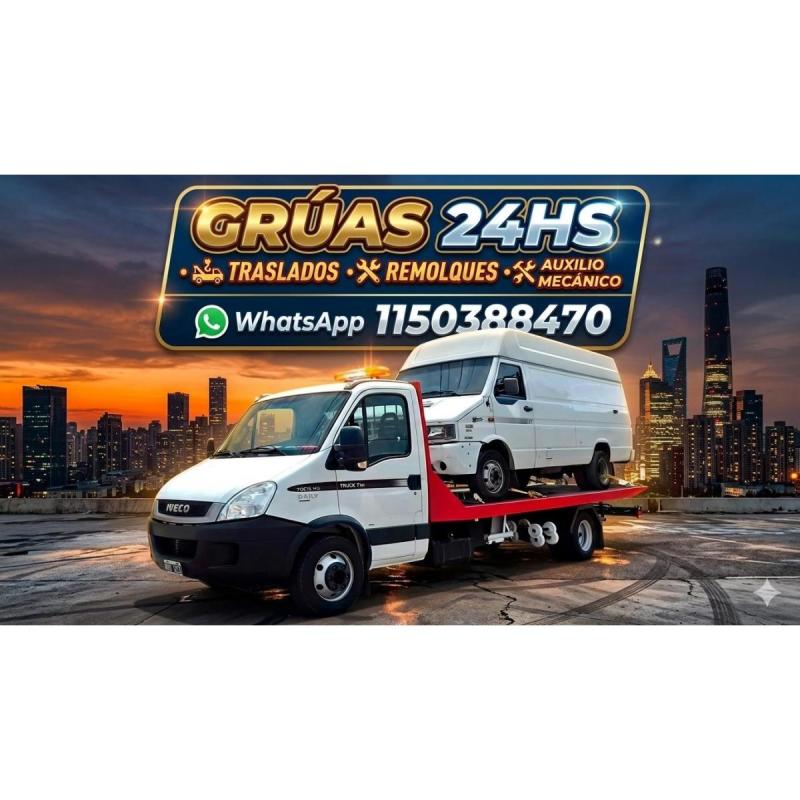 Gruas en Merlo las 24 horas - Traslados en CABA y GBA