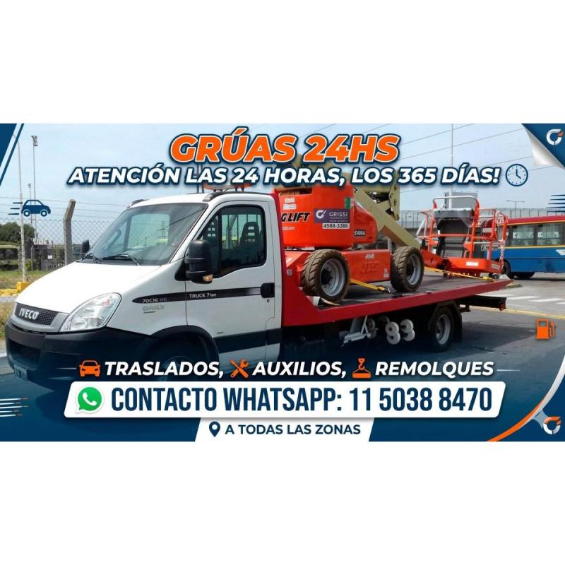 Gruas en Castelar las 24 horas - Traslados en CABA y GBA