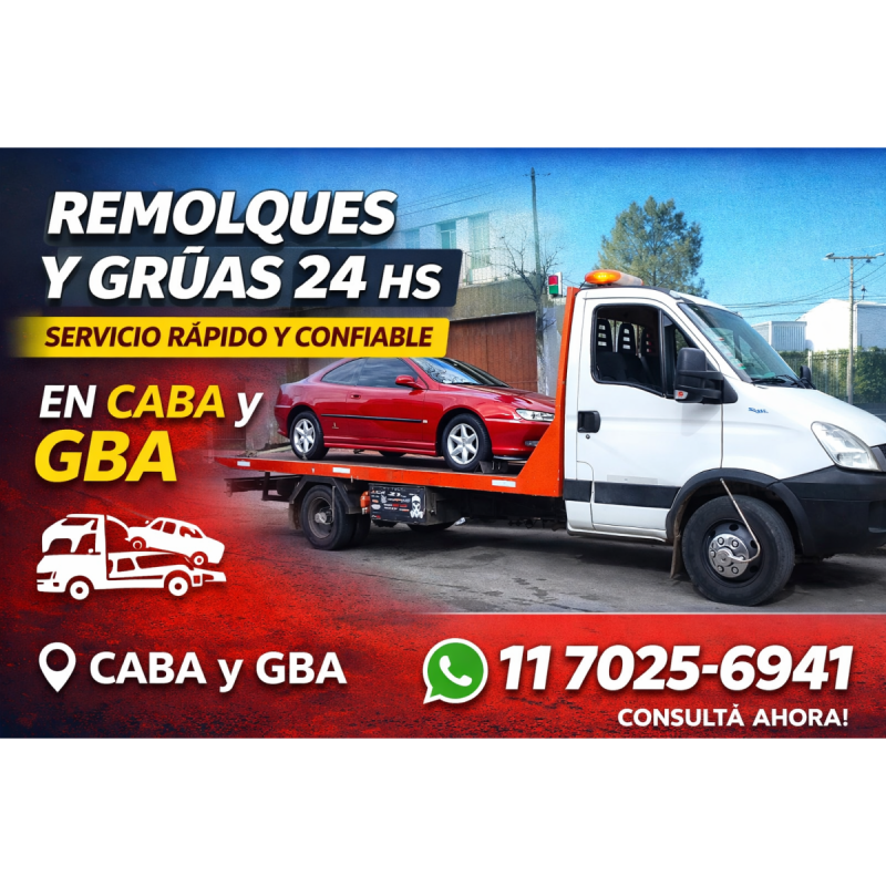 Gruas en Ituzaingó las 24 horas - Traslados en CABA y GBA