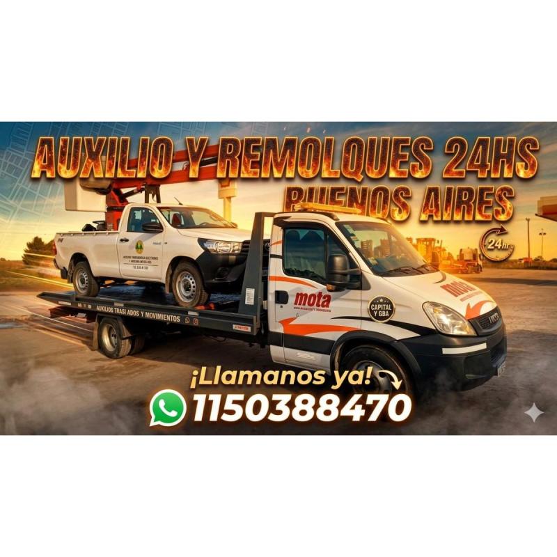 Gruas en Olivos las 24 horas - Traslados en CABA y GBA