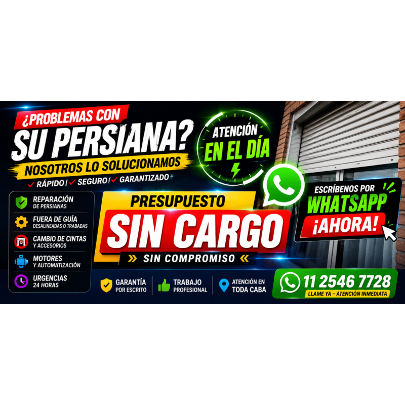 Servicio de Reparación de persianas y cortinas – CABA 24 hs | Arreglo de Persianas CG