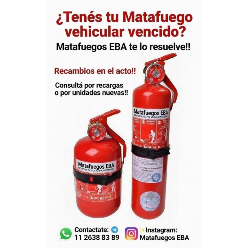 Recarga de matafuegos vehiculares caba