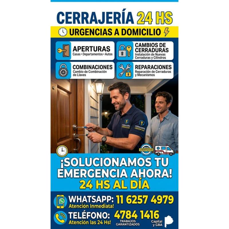 Cerrajeros a domicilio en moreno urgencias las 24 horas