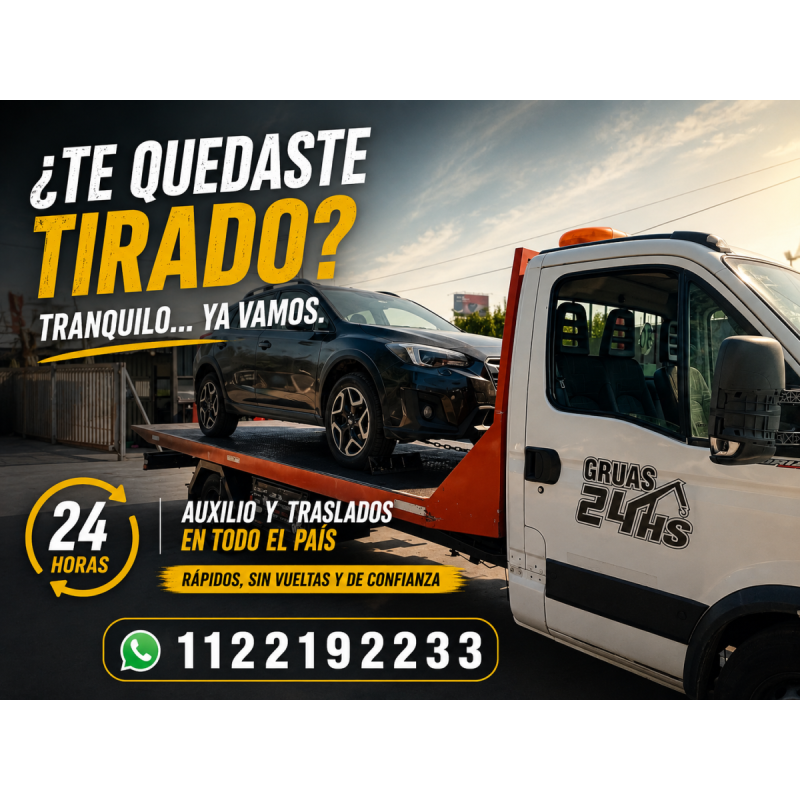 grúas planchas las 24 horas los 365 días del año llámenos - 7