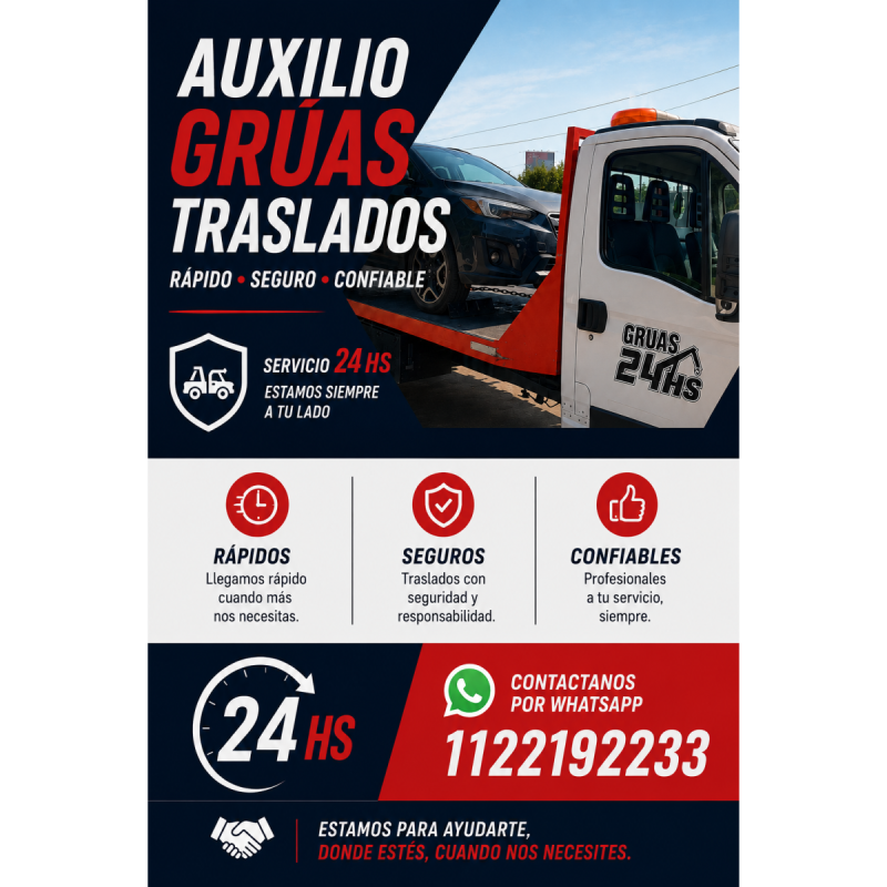 Auxilio las 24 horas, grÚas para todo tipo de vehiculos - 3
